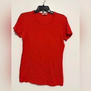 Standard James Perse Women Basic Jersey T-Shirt Red  100% Cotton Size 3